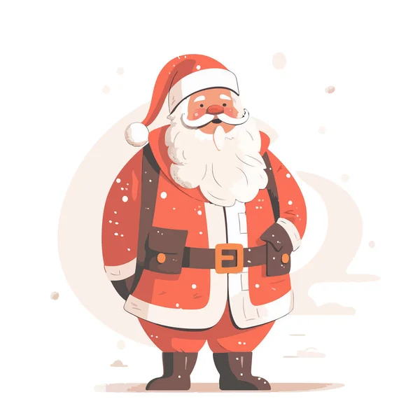 サンタクロースのロゴデザイン 抽象画サンタクロース かわいいベクトルイラスト — ストックベクタ
