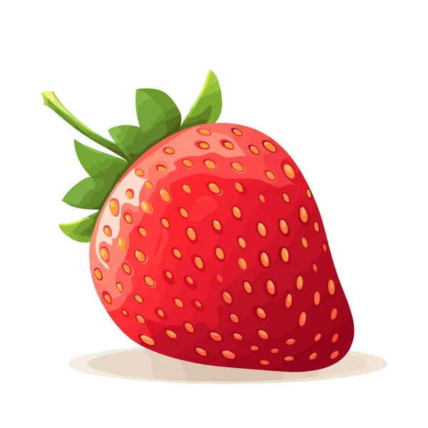 Erdbeer Symbol Erdbeerbild Isoliert Niedliche Rote Erdbeere Vektorillustration — Stockvektor