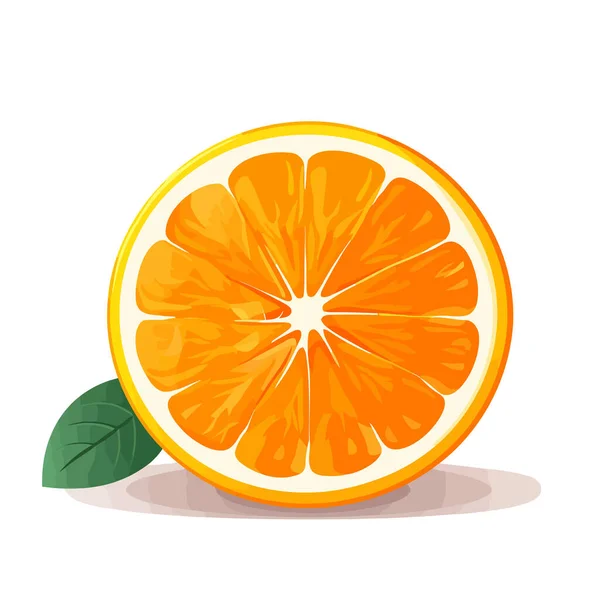 Orangefarbenes Symbol Orangefarbenes Bild Orange Flache Scheiben Geschnitten Vektorillustration — Stockvektor