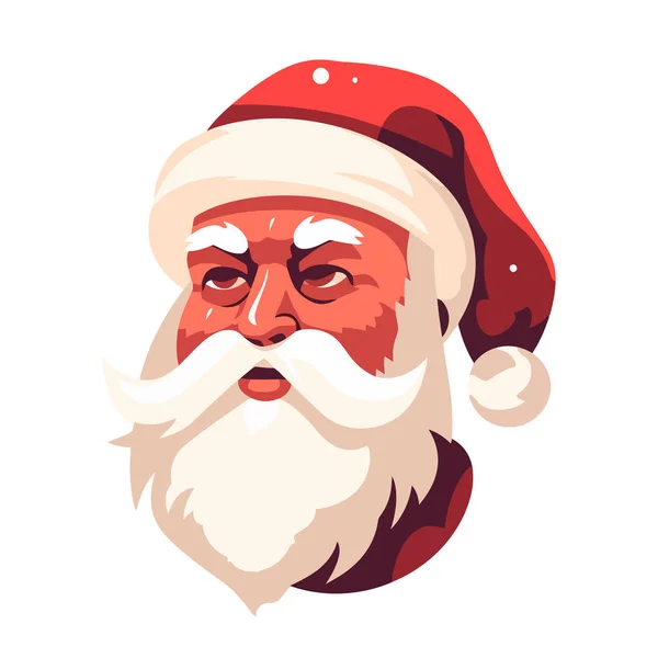 Santa Claus Logo Design Abstract Drawing Santa Claus Cute Vector — Stock Vector