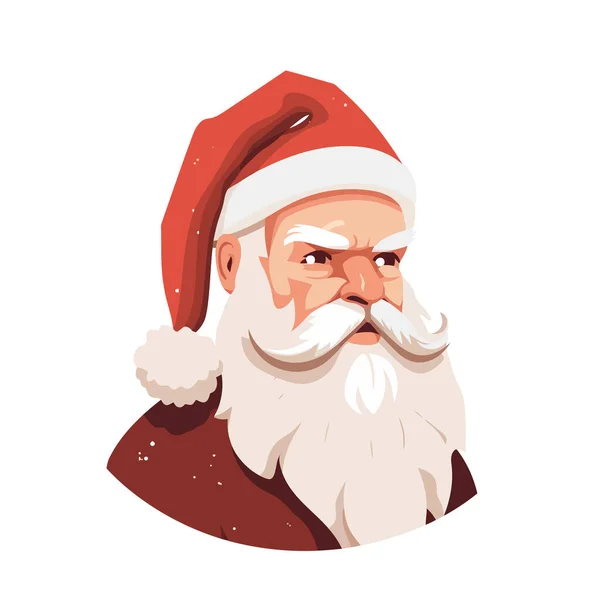 Дизайн Логотипа Санта Клауса Абстрактное Рисование Санта Клауса Симпатичная Векторная — стоковый вектор
