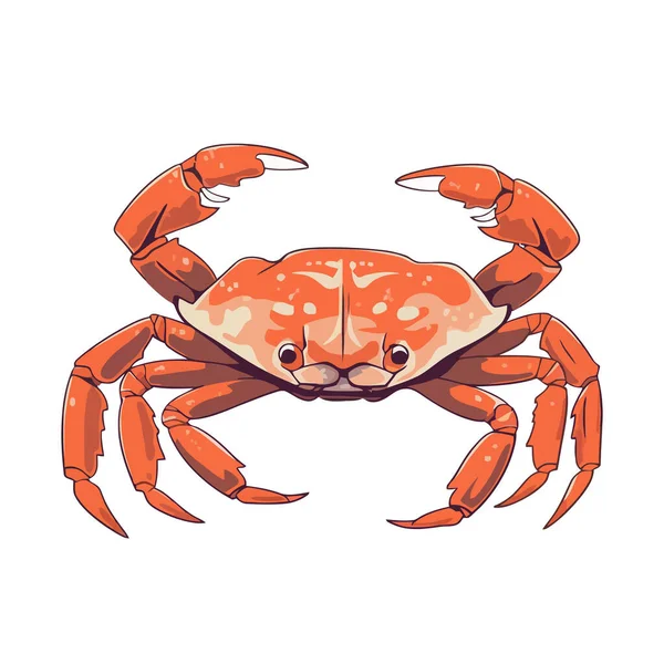 Crab 디자인 이상하게 생긴게 귀여운게가 떨어져 일러스트 — 스톡 벡터