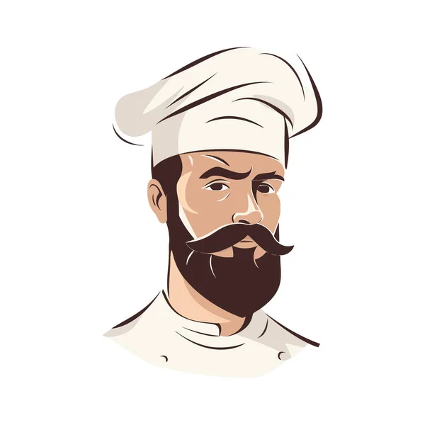 Diseño Del Logo Del Chef Dibujo Abstracto Chef Cocinero Panadero — Archivo Imágenes Vectoriales
