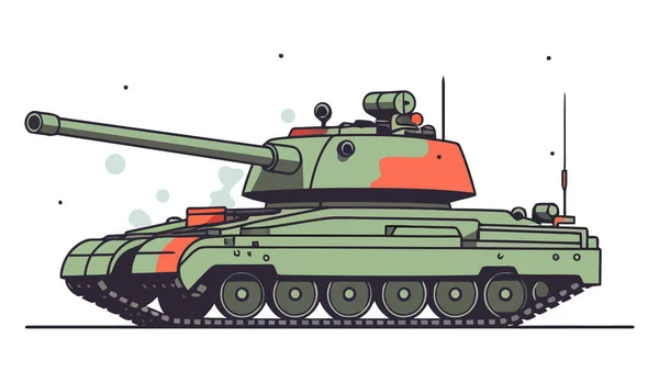 Tank Logosu Tasarımı Soyut Çizim Tankı Savaş Tankı Izole Edildi — Stok Vektör