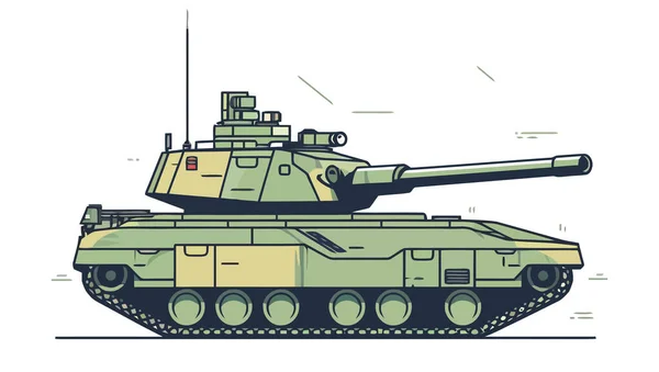 Design Des Panzerlogos Abstrakter Zeichenkessel Kampfpanzer Isoliert Vektorillustration — Stockvektor