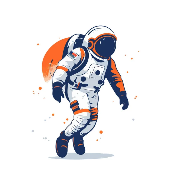 Astronaute Scaphandre Jolie Dessinatrice Astronaute Illustration Vectorielle — Image vectorielle