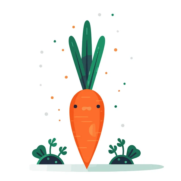 Икона Моркови Изолирована Симпатичное Изображение Моркови Морковь Плоском Дизайне Векторная — стоковый вектор
