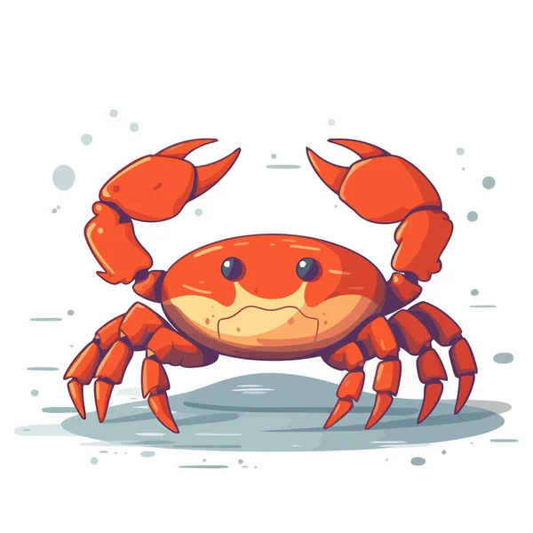 Logo Crabe Design Dessin Abstrait Crabe Beau Crabe Isolé Illustration — Image vectorielle