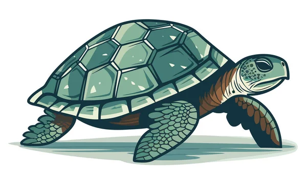 Черепаший Образ Абстрактный Рисунок Черепахи Милая Черепаха Изолирована Векторная Иллюстрация — стоковый вектор