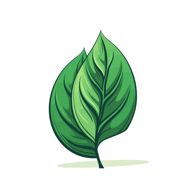 Bladbeeld Logo Ontwerp Van Blad Ecologisch Concept Vectorillustratie — Stockvector