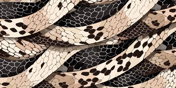 スネークスキンテクスチャの背景 着色された蛇の皮の印刷物 エレガントなトレンディな背景 ベクトルイラスト — ストックベクタ
