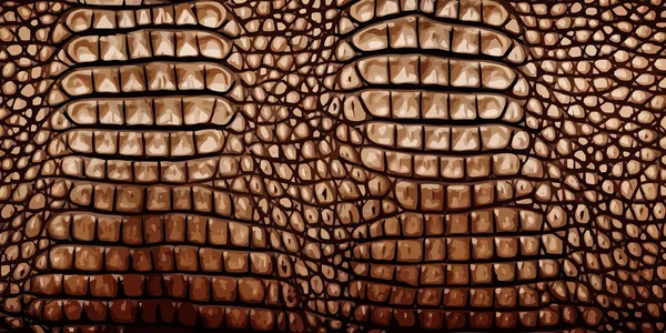 Alligator Texture Peau Fond Impression Peau Crocodile Élégant Fond Mode — Image vectorielle