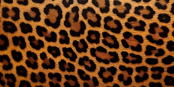 レオパードレザー レザーテクスチャの背景 ヒョウの皮の質 ベクトルイラスト — ストックベクタ