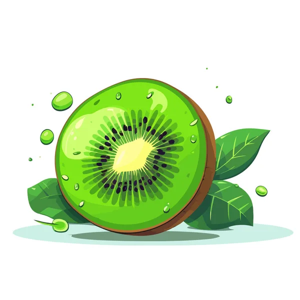 Kiwi Früchte Bild Von Frischen Kiwi Früchten Kiwi Flache Scheiben — Stockvektor