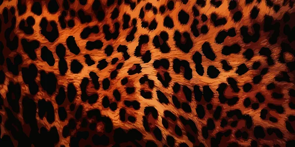 Leopardläder Läderstruktur Bakgrund Leopardhudens Struktur Vektorillustration — Stock vektor