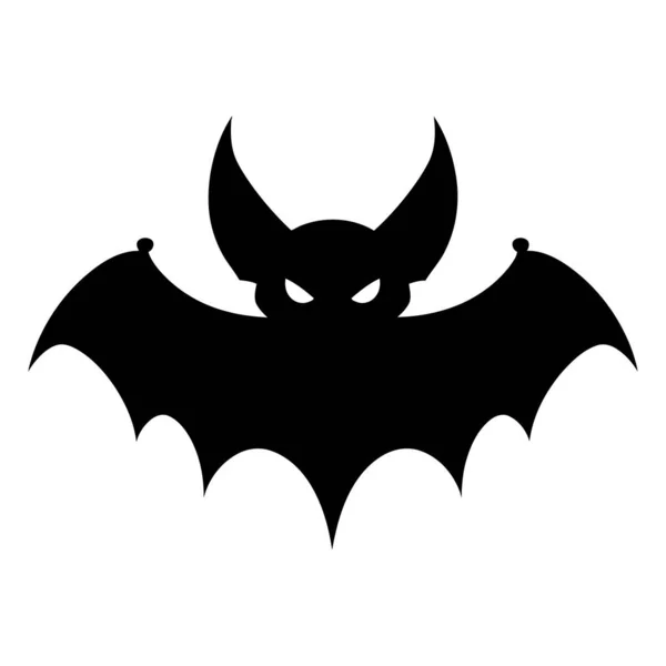 Fledermaussymbol Fledermaussilhouette Schwarze Fledermaus Symbol Vektorillustration — Stockvektor