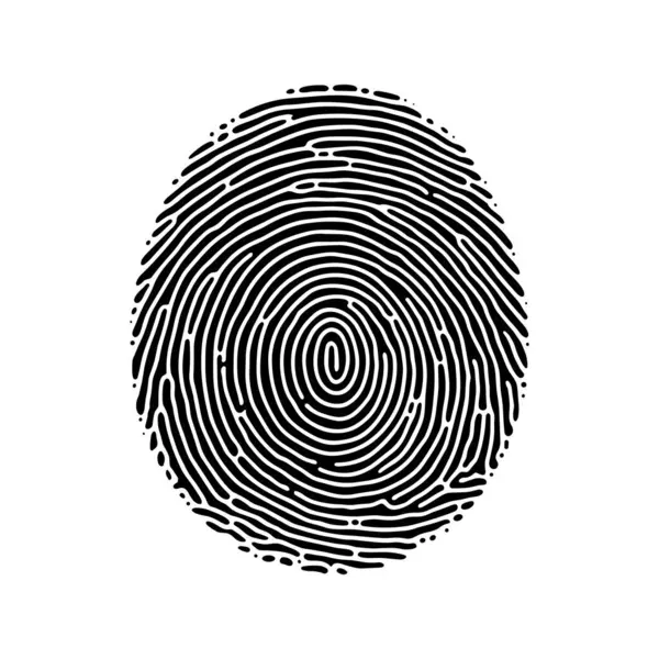 stock vector Fingerprint icon. Black fingerprint. Concept of fingerprint recognition. Vector illustration