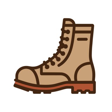 Çizme simgesi. Düz dizaynlı çizmeler. Vektör illüstrasyonu