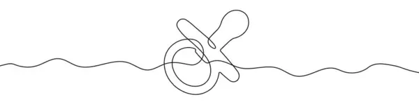 Постоянный Редактируемый Рисунок Детской Соски Одна Линия Рисует Фон Векторная Лицензионные Стоковые Векторы