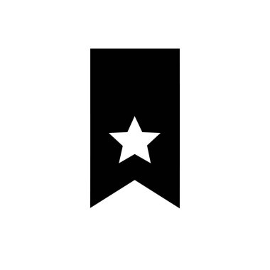 Yer imi simgesi. Beyaz arkaplanda siyah yer imi sembolü. Sayfa simgesini kaydet. Vektör illüstrasyonu.