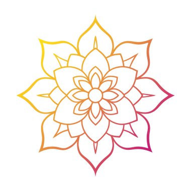 Lotus çiçeği ikonu. El çizimi nilüfer çiçeği beyaz arka planda izole edilmiş. Doğrusal çiçekler. Vektör illüstrasyonu