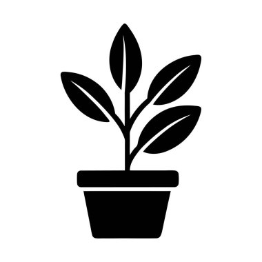 Tencereye bitki koy. Büyüme, bakım ve doğa kavramı. Vektör illüstrasyonu