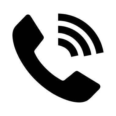 Telefon ikonu. Telefon sembolü. İletişim simgesi. Vektör illüstrasyonu.