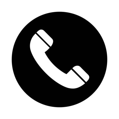 Telefon ikonu. Telefon sembolü. İletişim simgesi. Vektör illüstrasyonu.