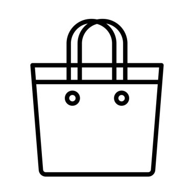 Alışveriş çantasının basit çizimi, perakende ve tüketim için mükemmel.