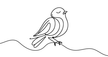 Bir kuşun minimalist vektör illüstrasyonuName