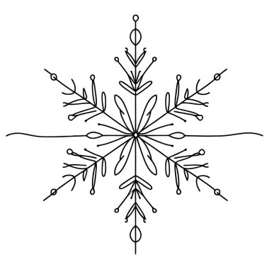 Karmaşık çiçek desenleri eşsiz bir kar tanesi dizaynı oluşturmak için iç içe geçer. Kış ve tatil projeleri için mükemmeldir.