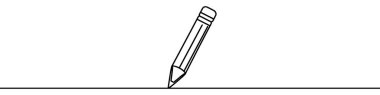 Beyaz arka planda izole edilmiş sürekli bir kalem çizgisi çizimi. Kalemin satır sanatı