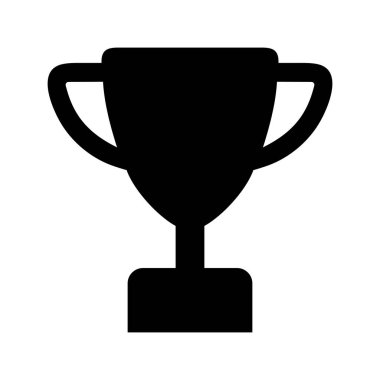 Kupa ikonu. Zafer, başarı ve takdir kavramı. Vektör illüstrasyonu