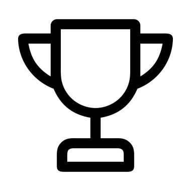 Kupa kupası lineer simgesi. Zafer, başarı ve takdir kavramı. Vektör illüstrasyonu