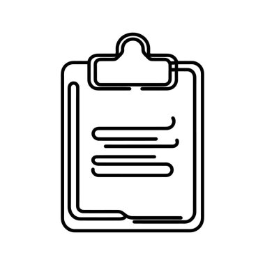 Beyaz arka planda izole edilmiş kontrol listesinin sürekli bir çizgisi çizimi. Bir kontrol listesinin satır sanatı.