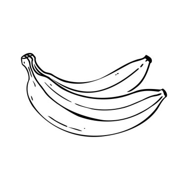 Beyaz arka planda izole edilmiş bir avuç muz sağlıklı yaşam tarzını, vejetaryen yemeklerini ve tropikal iklimi temsil ediyor.