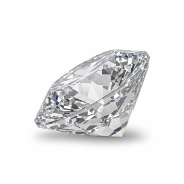 Harika kesilmiş elmas, değerli taş, lüks mücevherler, pırıl pırıl mücevherler, berrak kristal. Beyaz bir arkaplanda izole edilmiş.