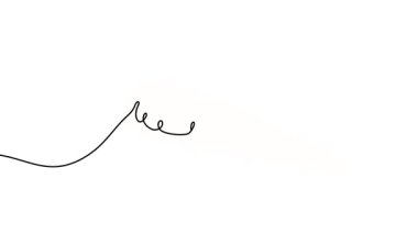 Bir havucun tek çizgi çiziminin canlandırması. Bir havucun sürekli kontur hareketi. Renk canlandırmalı tek satırlı kesintisiz video.