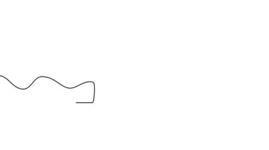 Çubuk grafiğin tek bir çizgi çiziminin animasyonu. Çubuk grafiğin sürekli kontur hareketi. Tek satırlı kesintisiz video.