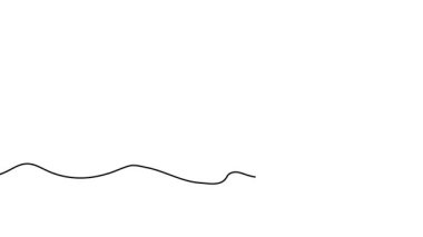 Renkli bir Noel Baba şapkasının tek çizgi çizimi. Noel Baba şapkasının sürekli çizgileri. Tek satırlı kesintisiz video.