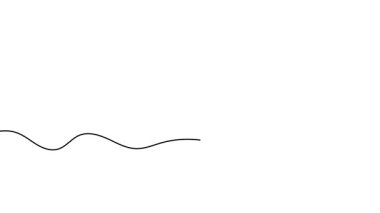 Bir fincanın tek çizgi çiziminin animasyonu. Bir fincanın sürekli hareket halindedir. Tek satırlı kesintisiz video.