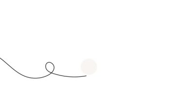 Avokadonun renkli tek çizgi çiziminin animasyonu. Çukurlu yarım avokado hareketinin sürekli hatları. Bir satır ve renk doldurmalı kesintisiz video.