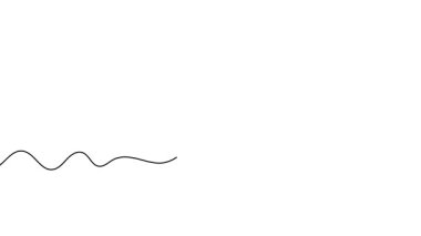 Baş parmak hareketinin tek çizgi çiziminin animasyonu. Baş parmak hareketinin sürekli kontur hareketi. Tek satırlı kesintisiz video.