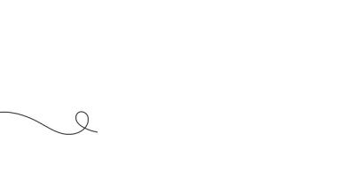 Tek bir el orağı çiziminin animasyonu. El orağı hareketinin sürekli sınırı. Tek satırlı kesintisiz video.