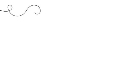 Bir ampulün tek çizgi çiziminin animasyonu. Bir ampulün sürekli kontur hareketi. Tek satırlı kesintisiz video.