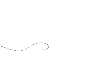 Bir mikrofon çiziminin animasyonu. Bir mikrofonun sürekli dış hatları. Tek satırlı kesintisiz video.