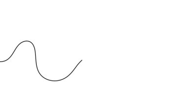 Tek bir kerpeten çiziminin animasyonu. Sürekli kerpeten hareketi çizgisi. Tek satırlı kesintisiz video.