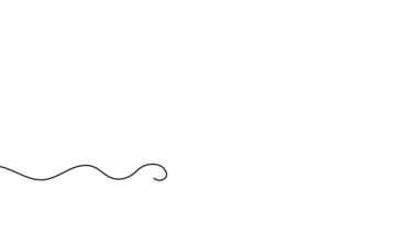 Boya silindirinin tek çizgi çiziminin animasyonu. Boya silindirinin sürekli hatları. Tek satırlı kesintisiz video.