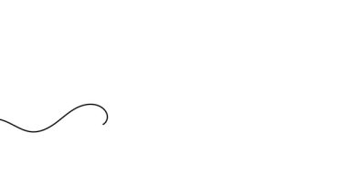 Bir asma kilidin tek çizgi çiziminin animasyonu. Asma kilidin sürekli dış hatları. Tek satırlı kesintisiz video.