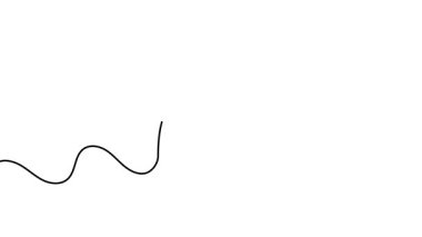 Bir şapka çiziminin animasyonu. Bir şapkanın sürekli dış hatları. Tek satırlı kesintisiz video.